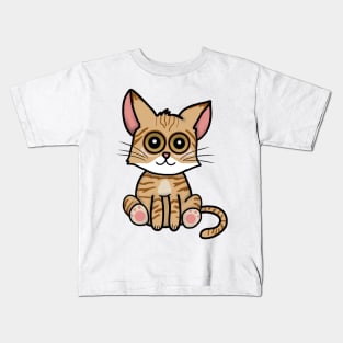 Ginger Kitty (Large Print) Kids T-Shirt